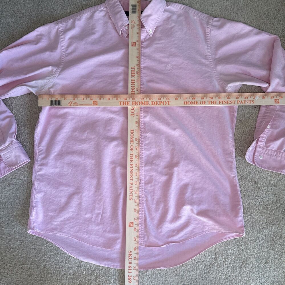 VTG Brooks Brothers Jeffrey Pink Button Down Cotton Logo Oxford Shirt USA | XL - Picture 8 of 11